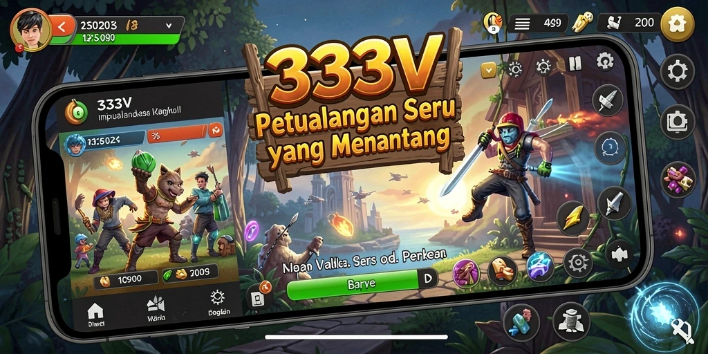 Tampilan menakjubkan dari gameplay petualangan 333V.