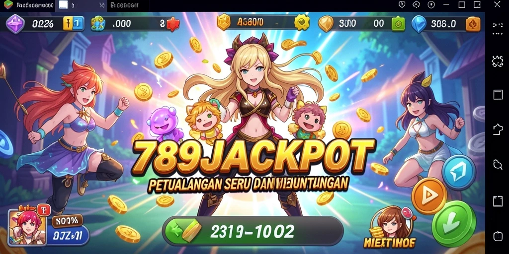 Screenshot gameplay 789JACKPOT menampilkan aksi seru dan karakter anime.