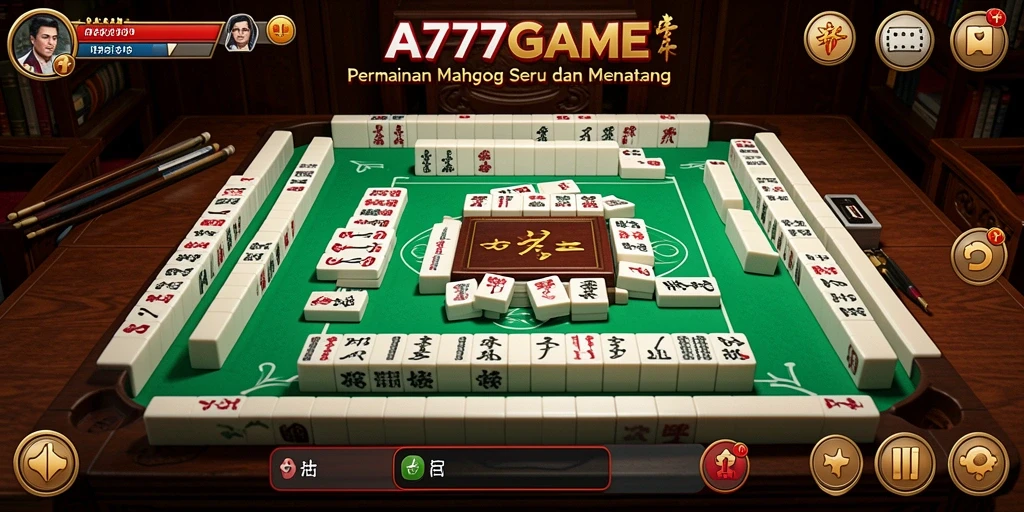 Tampilan dinamis dari permainan Mahjong A777GAME yang menantang.