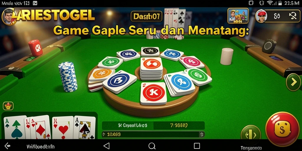 Tampilan gameplay ARIESTOGEL yang menarik dan interaktif.