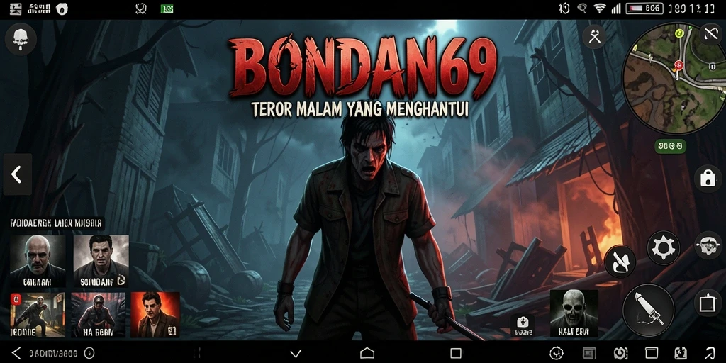 Screenshot gameplay menegangkan dari BONDAN69 yang menampilkan suasana horor.