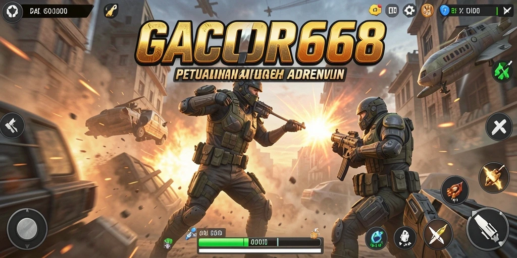 Screenshot gameplay GACOR668 yang menampilkan pertempuran aksi mendebarkan.