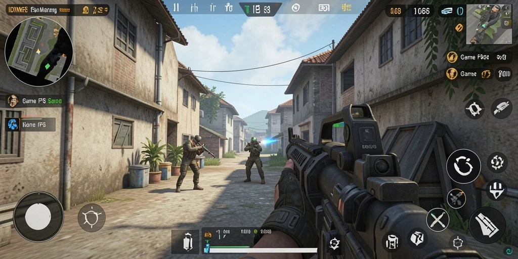 Tangkapan layar gameplay IDN668 yang menunjukkan aksi pertempuran seru.