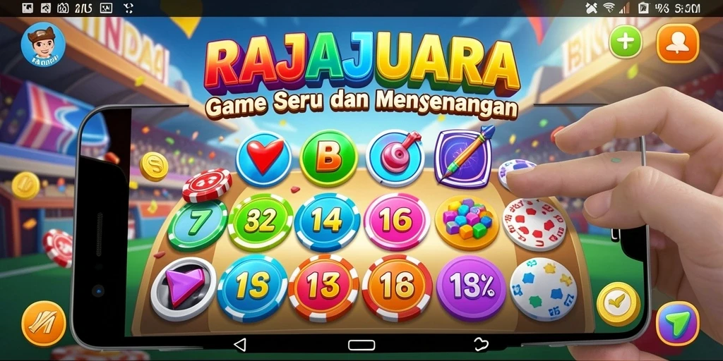 Tampilan gameplay seru dalam RAJAJUARA yang menampilkan aksi Bingo.