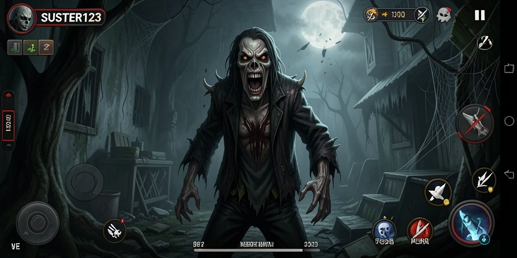 Tangkapan layar gameplay SUSTER123 yang penuh ketegangan.