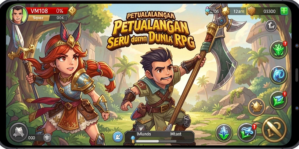 Gameplay menarik dari VM108 yang menampilkan petualangan RPG yang seru.